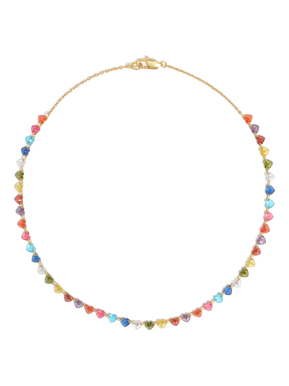 Bimba Y Lola Crystal-heart Necklace In Gold