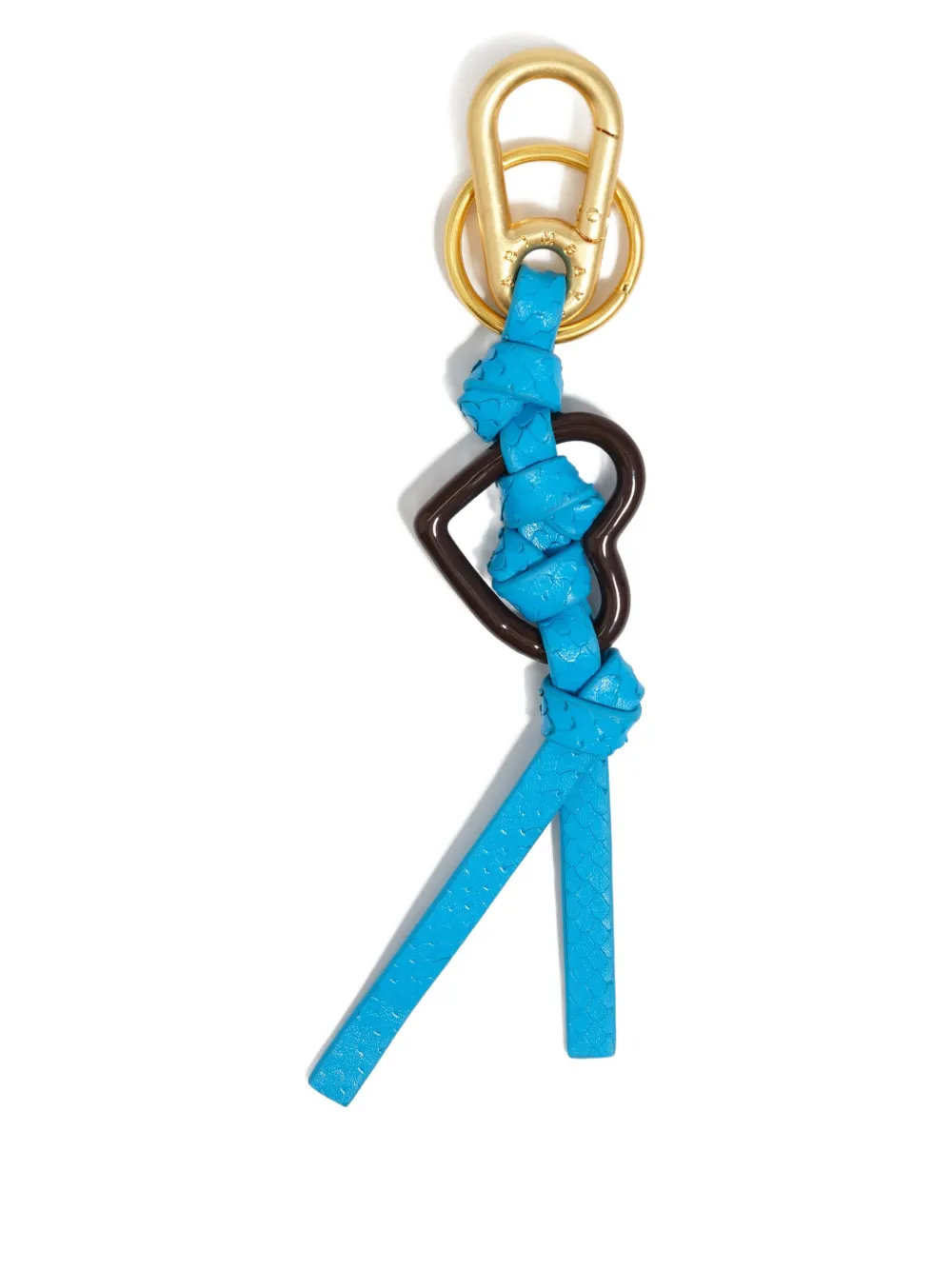 Bimba y Lola heart-embellished leather keyring | Yellow | Image 1