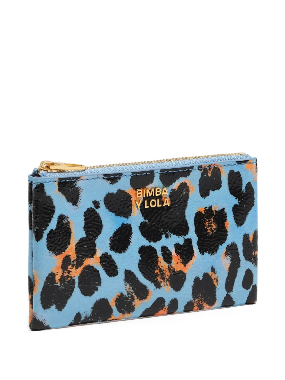 Bimba y Lola leopard-print wallet | Blue | Image 1
