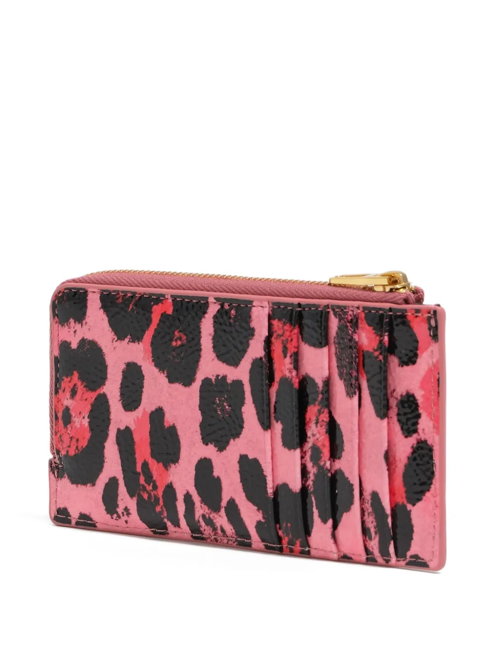 Bimba y Lola Pasjeshouder met luipaardprint en rits - Roze