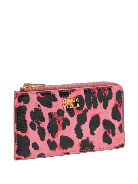 Bimba y Lola leopard-print zipped cardholder