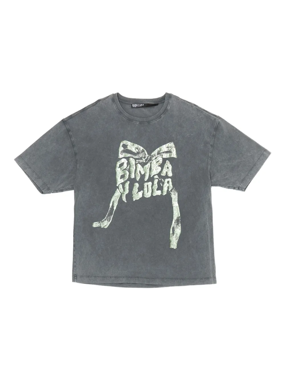 Bimba y Lola logo tie T-shirt | Grey | Image 1
