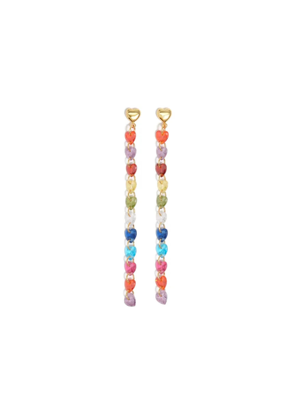 Bimba Y Lola Heart Crystal Earrings In Multi