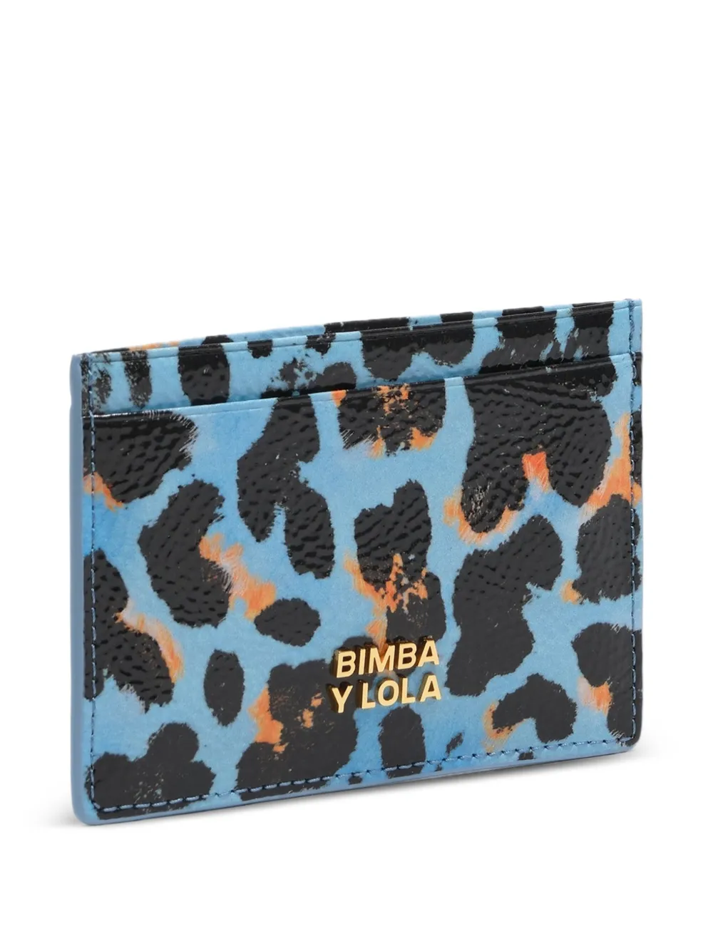 Bimba y Lola leopard-print card holder | Blue | Image 1