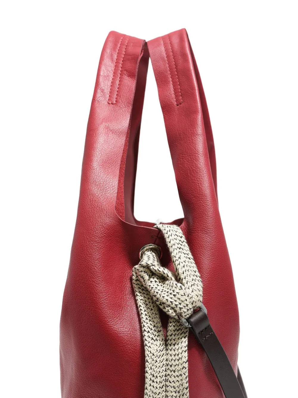 Bimba Y Lola Large Paper Tote Bag In Red