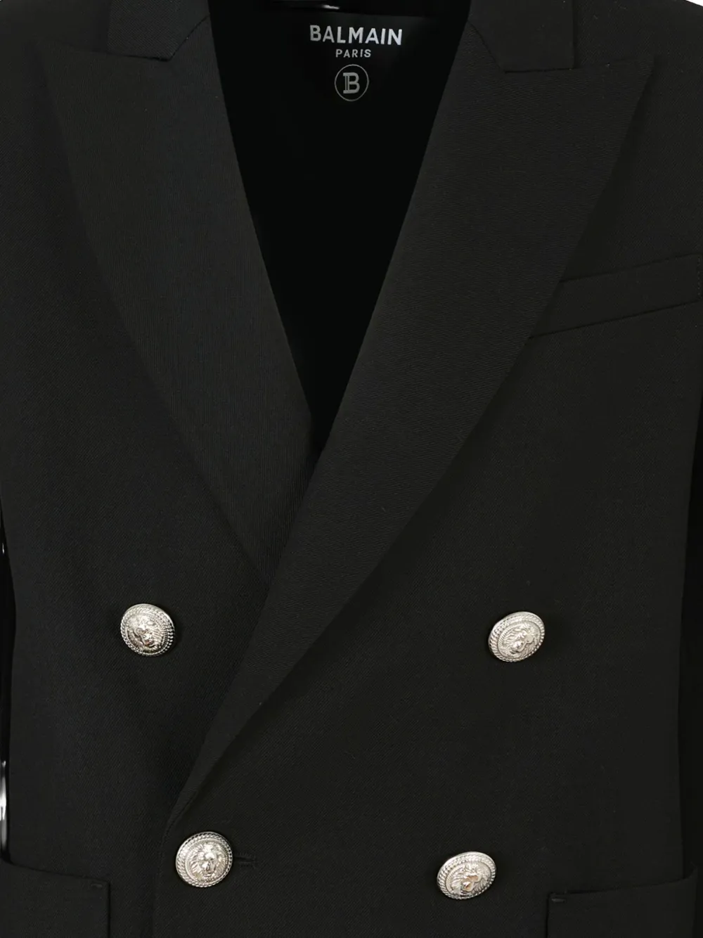 Balmain Kids Blazer met dubbele rij knopen Zwart