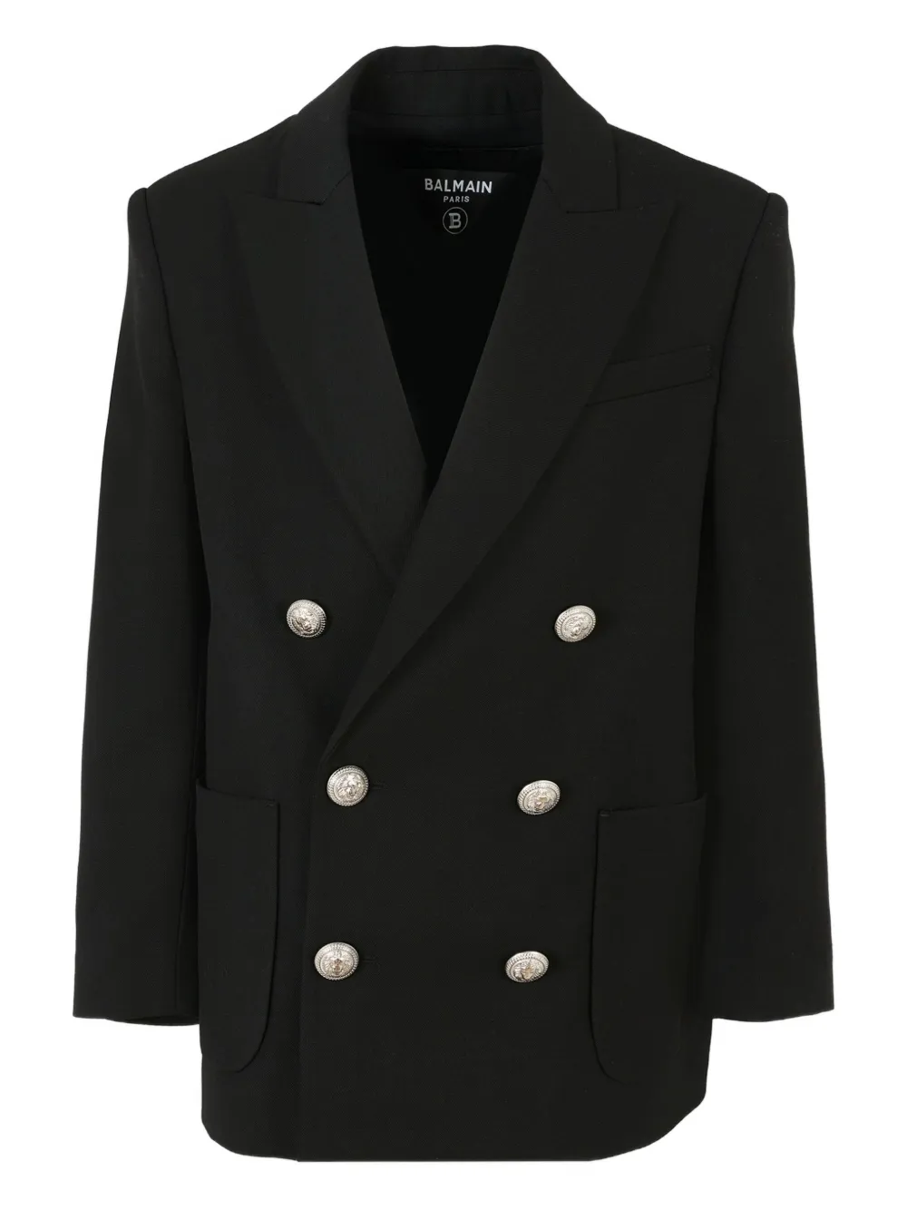 Balmain Kids Blazer met dubbele rij knopen Zwart