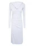 Elisabetta Franchi draped button-detail dress - White
