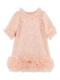 ANGEL'S FACE KIDS sequinned ruffled dress - Pink