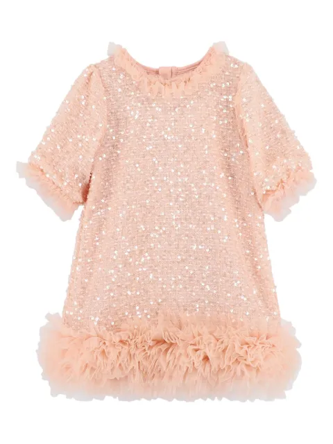ANGEL'S FACE KIDS sequinned ruffled dress