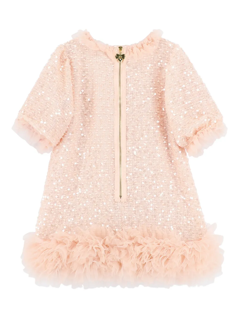 ANGEL'S FACE KIDS Jurk met ruches en pailletten Roze