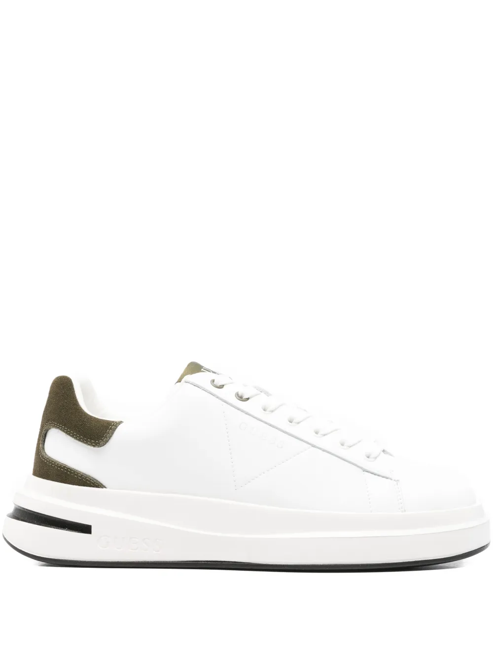 GUESS USA leather panelled sneakers Wit
