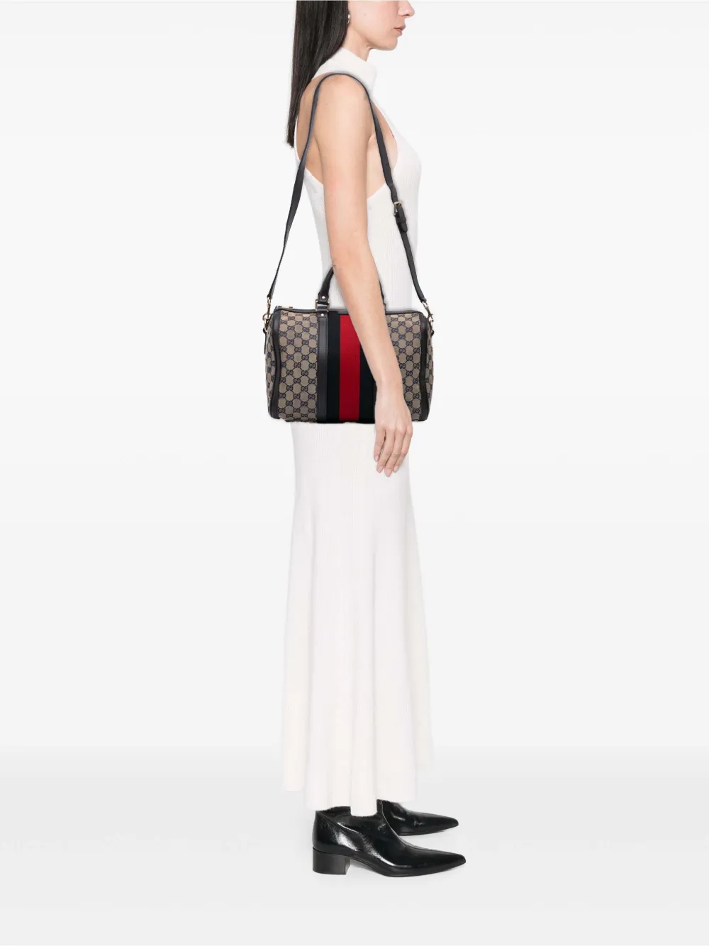 Gucci Pre-Owned 2016-2025 GG Canvas Web Joy Boston Bag satchel | Pre-Owned | Image 2