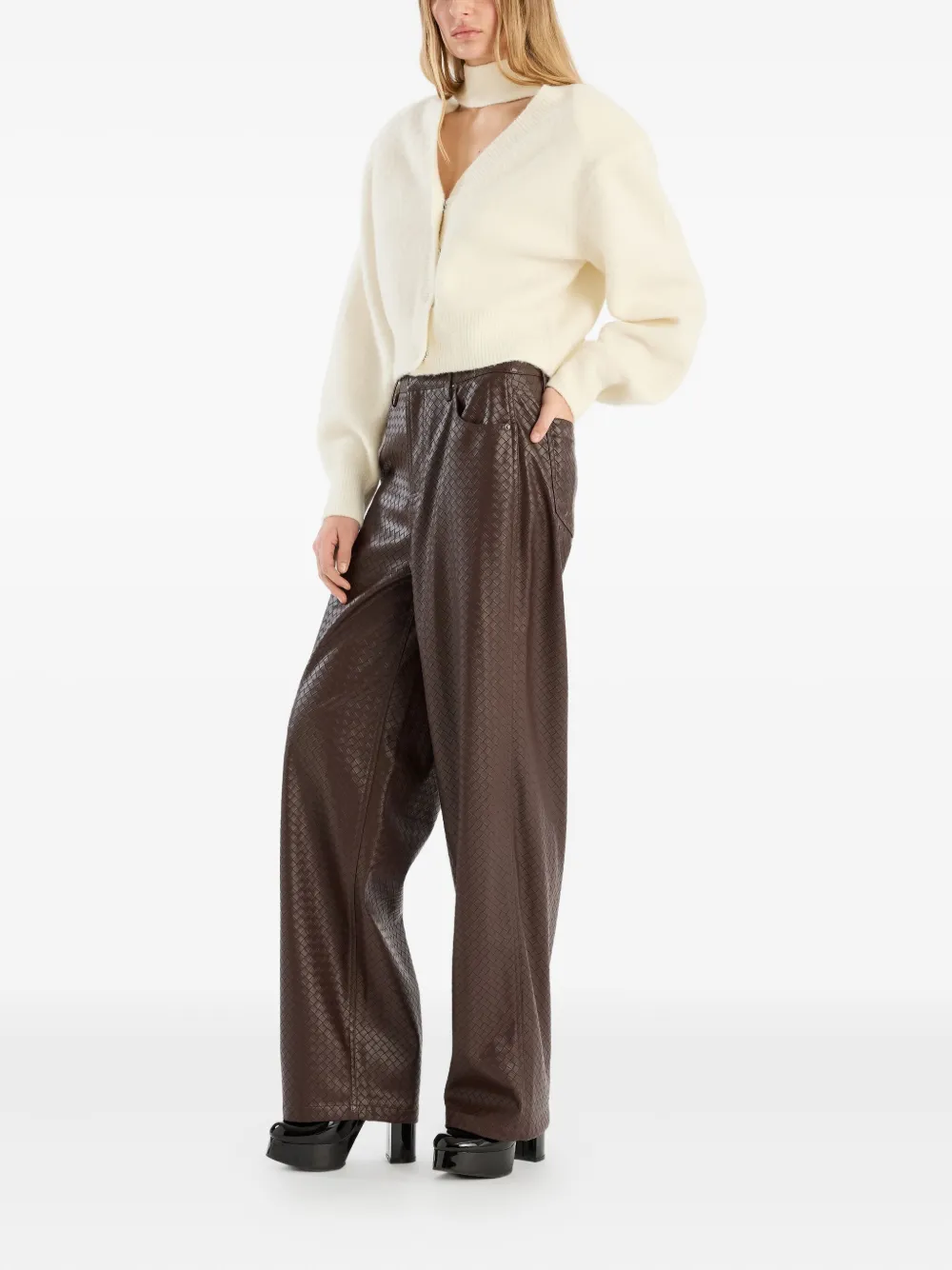 ROTATE BIRGER CHRISTENSEN knit scarf-neck cardigan | Cardigans | Image 2