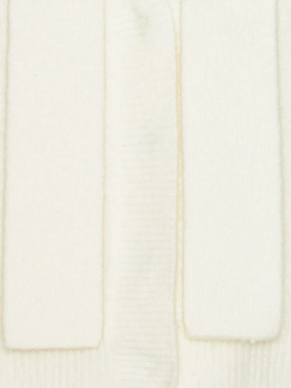 Rotate Birger Christensen Cardigan Con Sciarpa Lavorata A Maglia Bianco In White