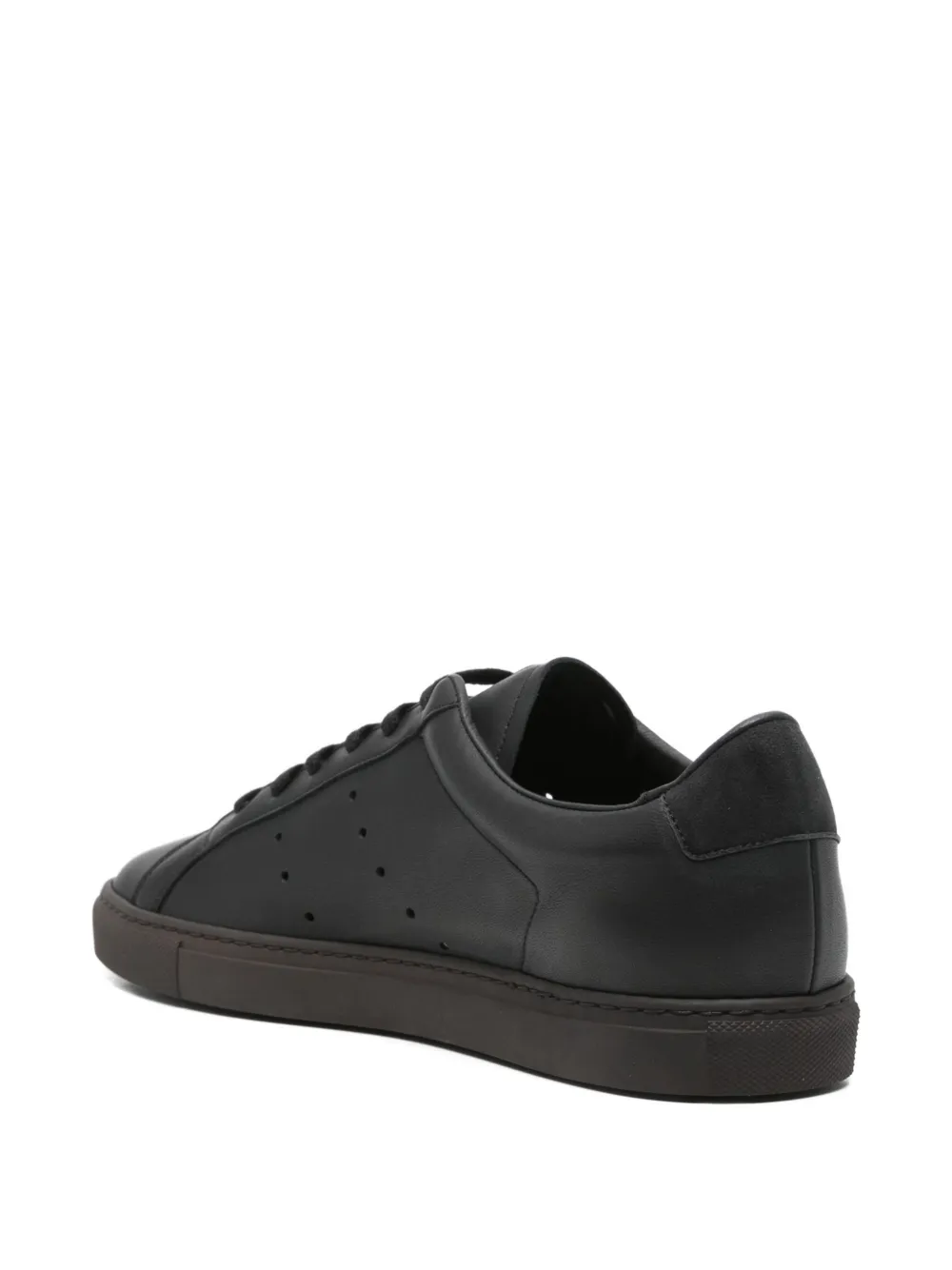 Common Projects leather perforated sneakers Black