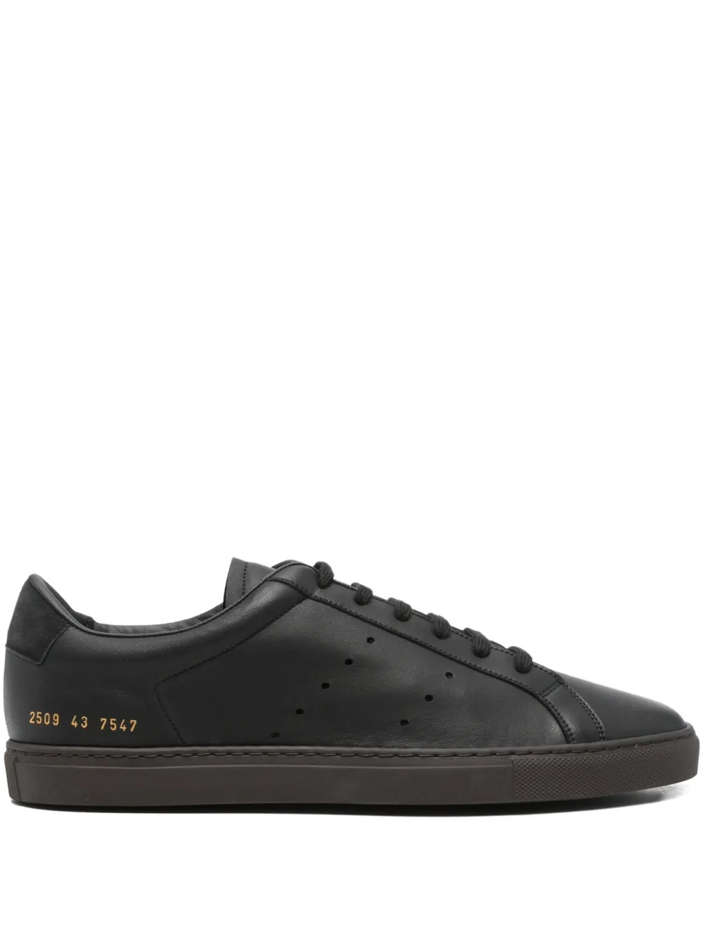 Common Projects leather perforated sneakers Black