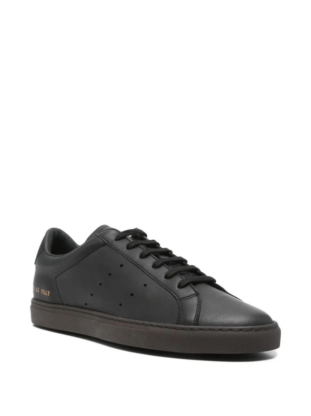 Common Projects leather perforated sneakers Black
