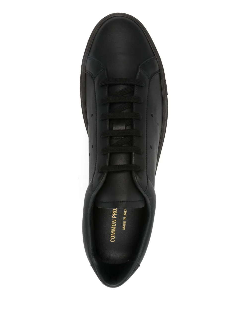 Common Projects leather perforated sneakers Black