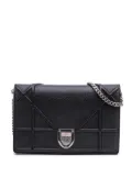 Christian Dior Pre-Owned 2017 Grained Calfskin Diorama Wallet on Chain crossbody bag - Black