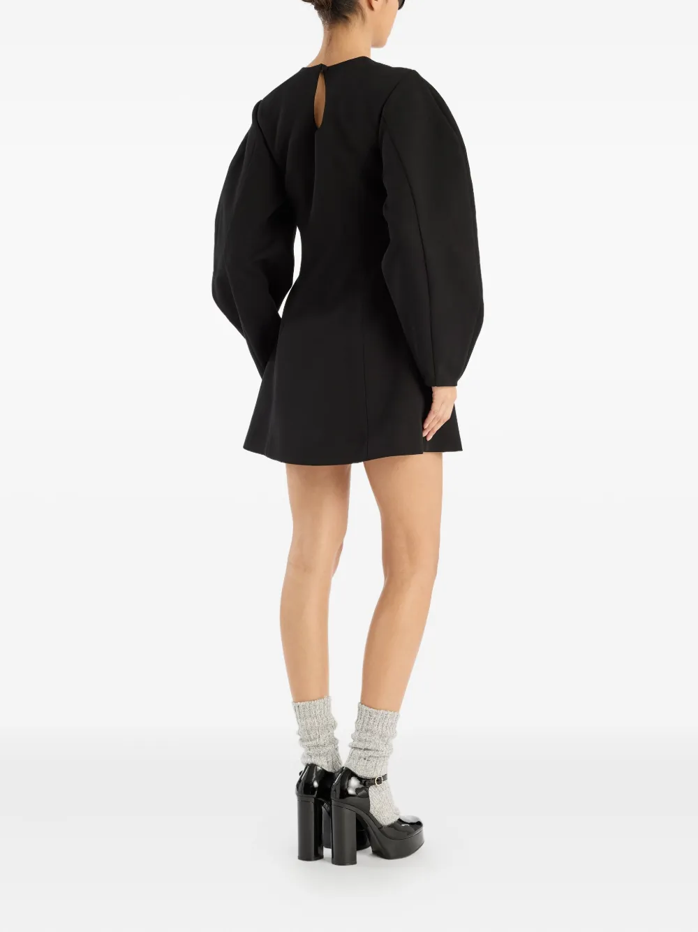 Rotate Birger Christensen Flared Mini Dress In Black