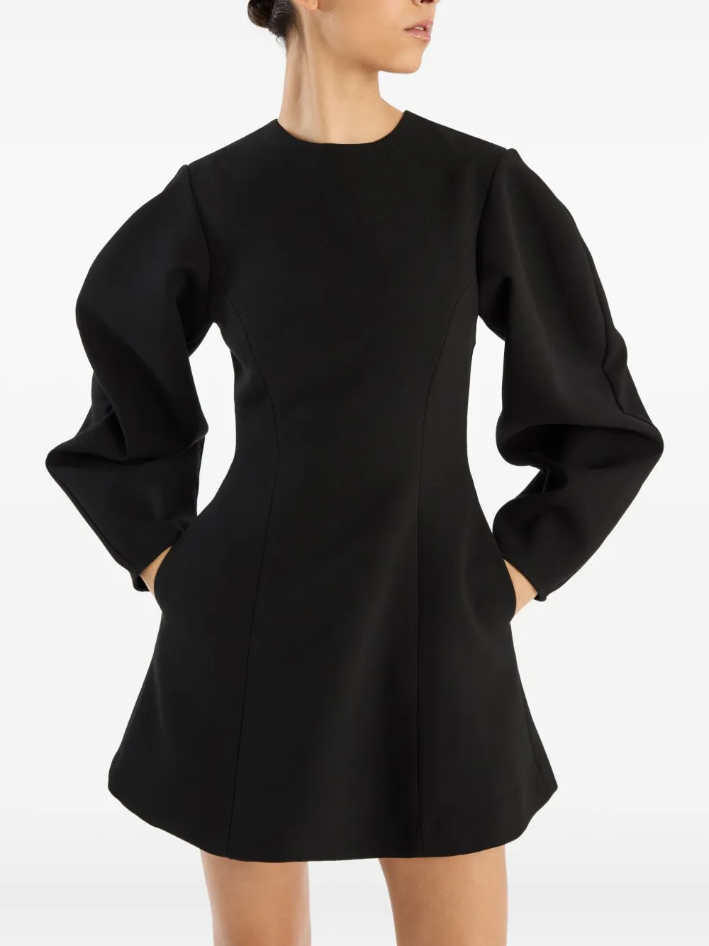 Rotate Birger Christensen Flared Mini Dress In Black