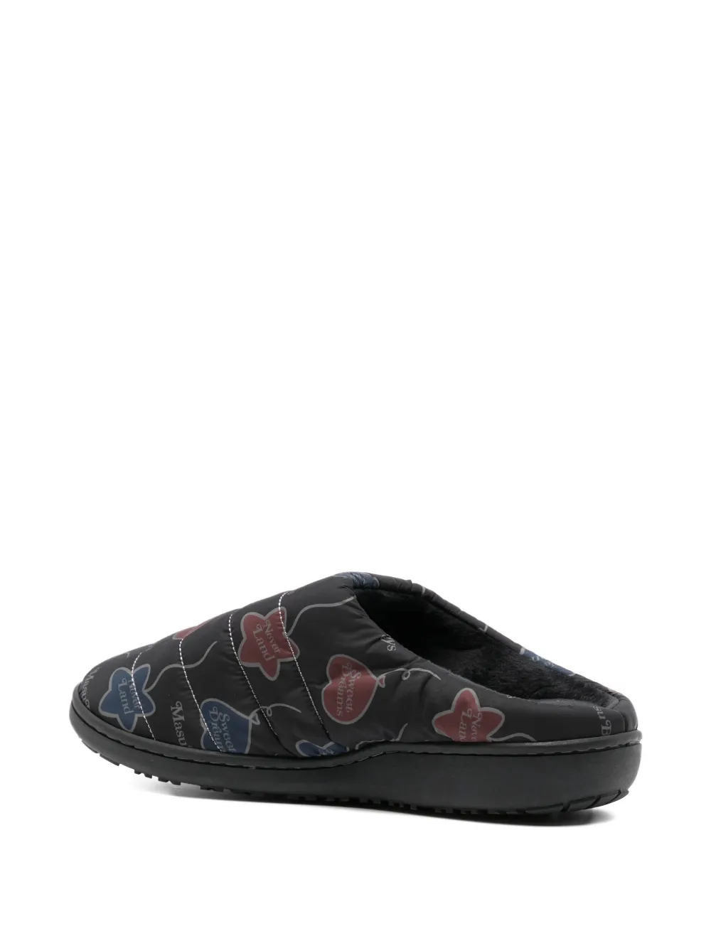 Masu X Subu Printed Mules In Black