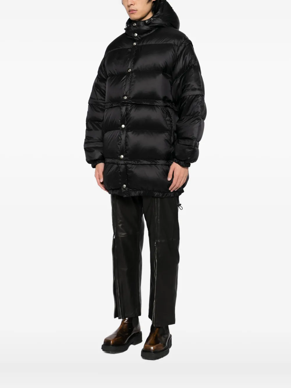 Yoke Jas met afneembare kraag Zwart