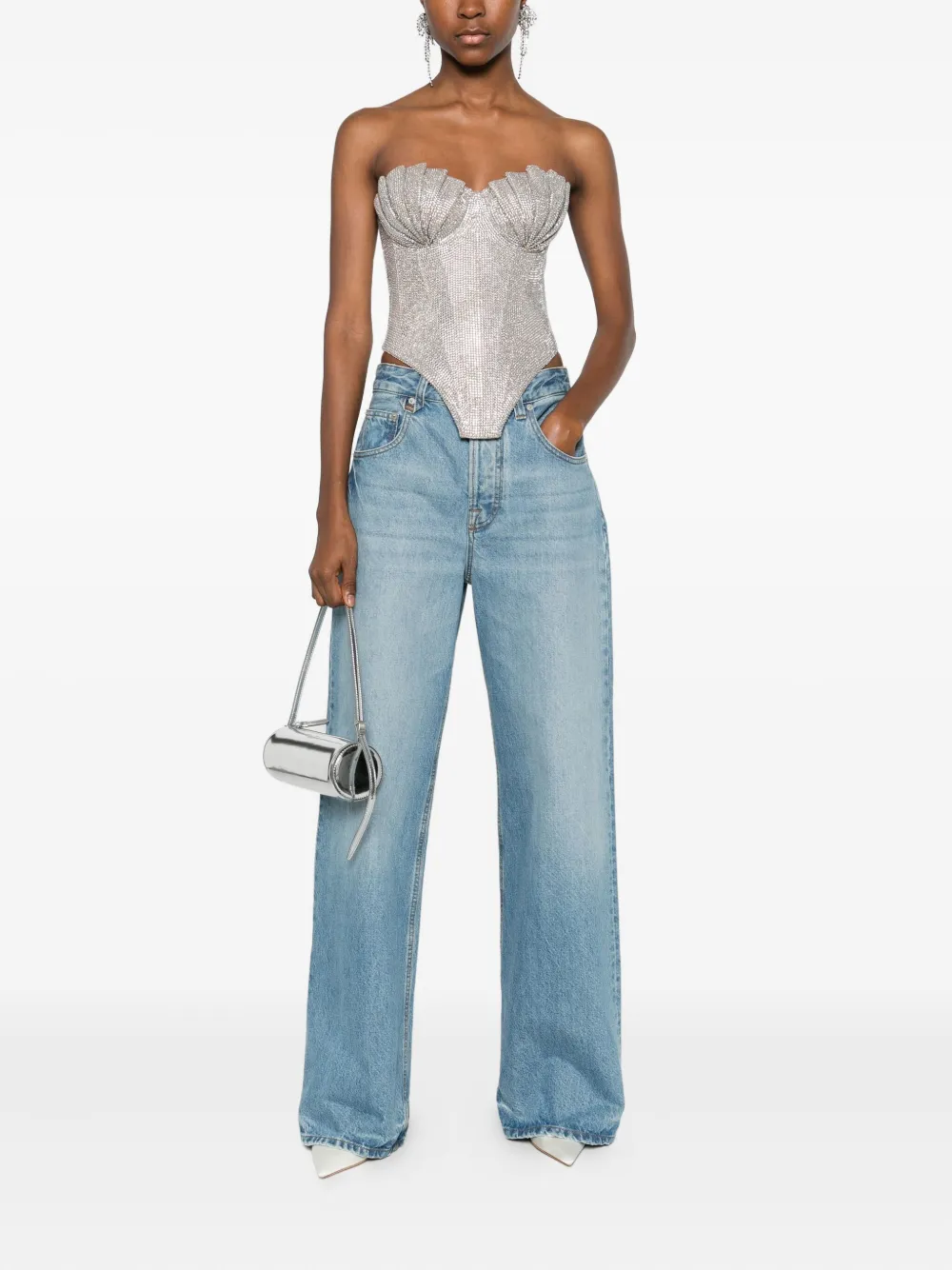 Giuseppe Di Morabito crystal-embellished corset top | Vests & Tank Tops | Image 2