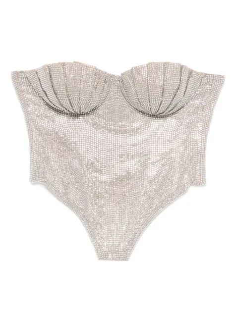 Giuseppe Di Morabito Blusa corset com aplicação de cristais