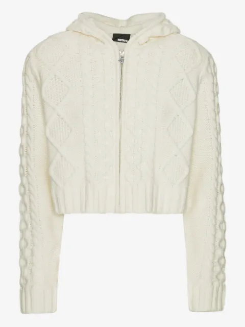ROTATE BIRGER CHRISTENSEN cable-knit hooded cardigan