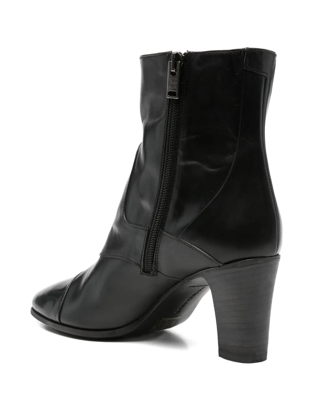 Pantanetti leather zip-fastening boots Black