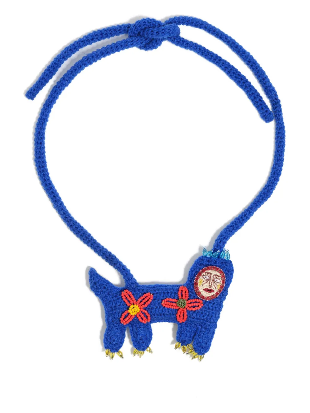 Bimba y Lola Collana con ricamo - Blu