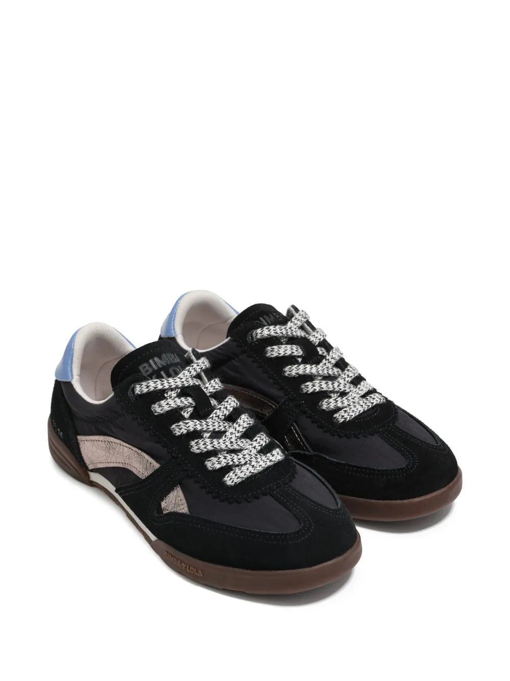 Bimba y Lola 13 16 Indoor metallic-panel sneakers Black