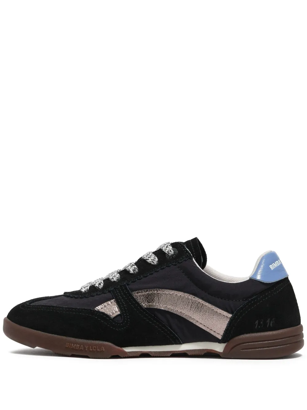 Bimba y Lola 13 16 Indoor metallic-panel sneakers Black