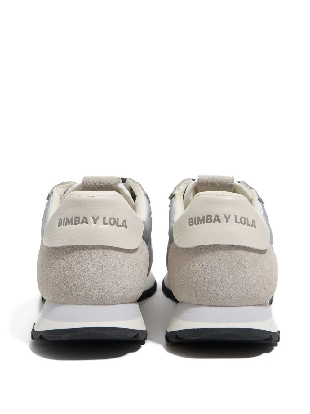 Bimba y Lola 13 18 retro scalloped-trim sneaker Silver