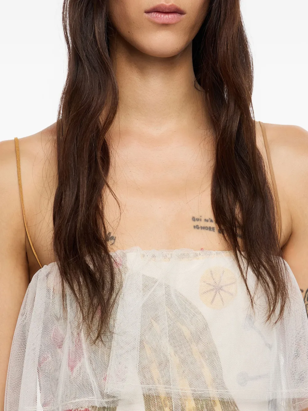 Bimba Y Lola Ruffled Mask Dress In White