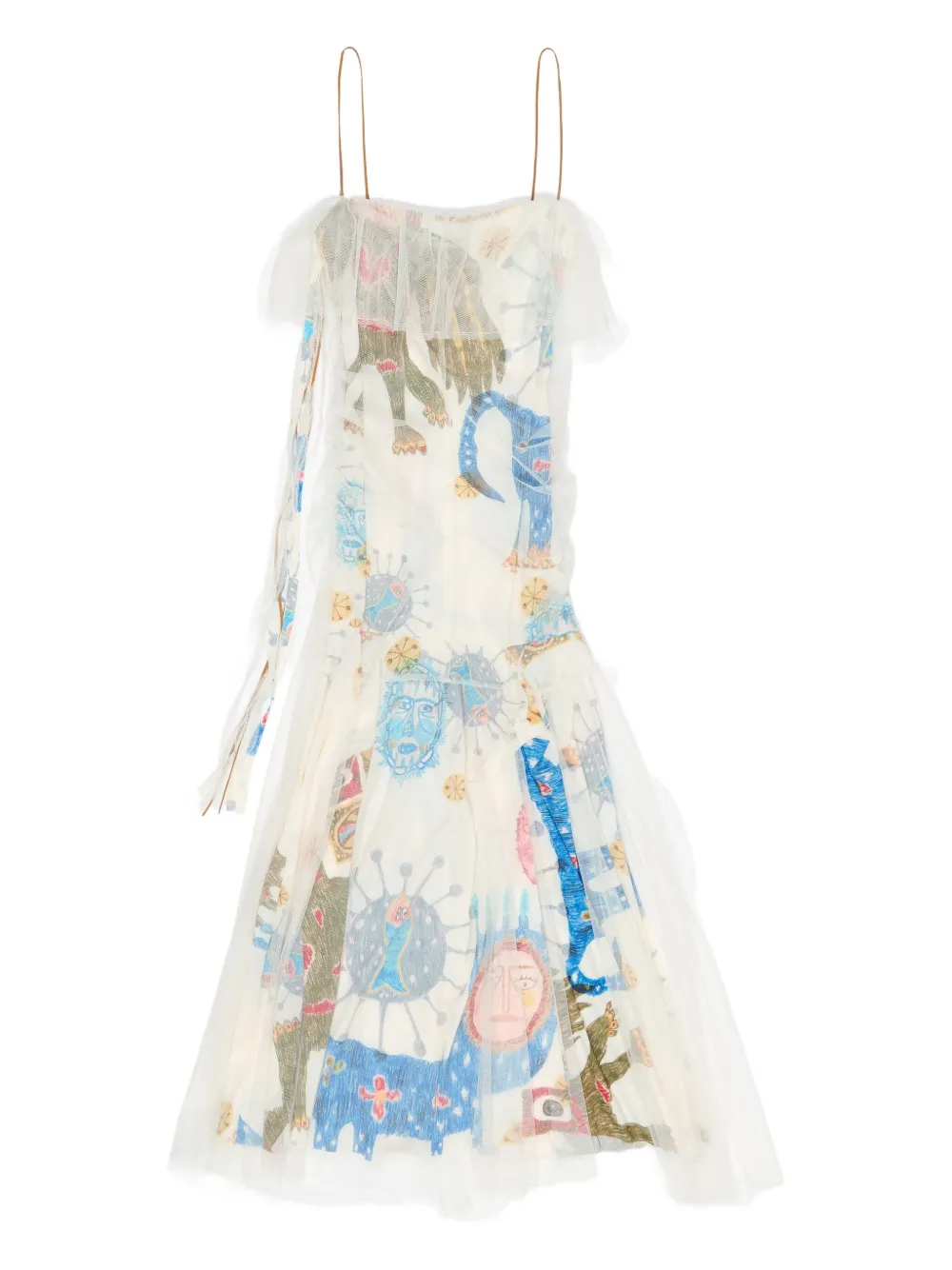 Bimba y Lola ruffled mask dress - ホワイト Bimba y Lola ruffled mask dress - ホワイト
