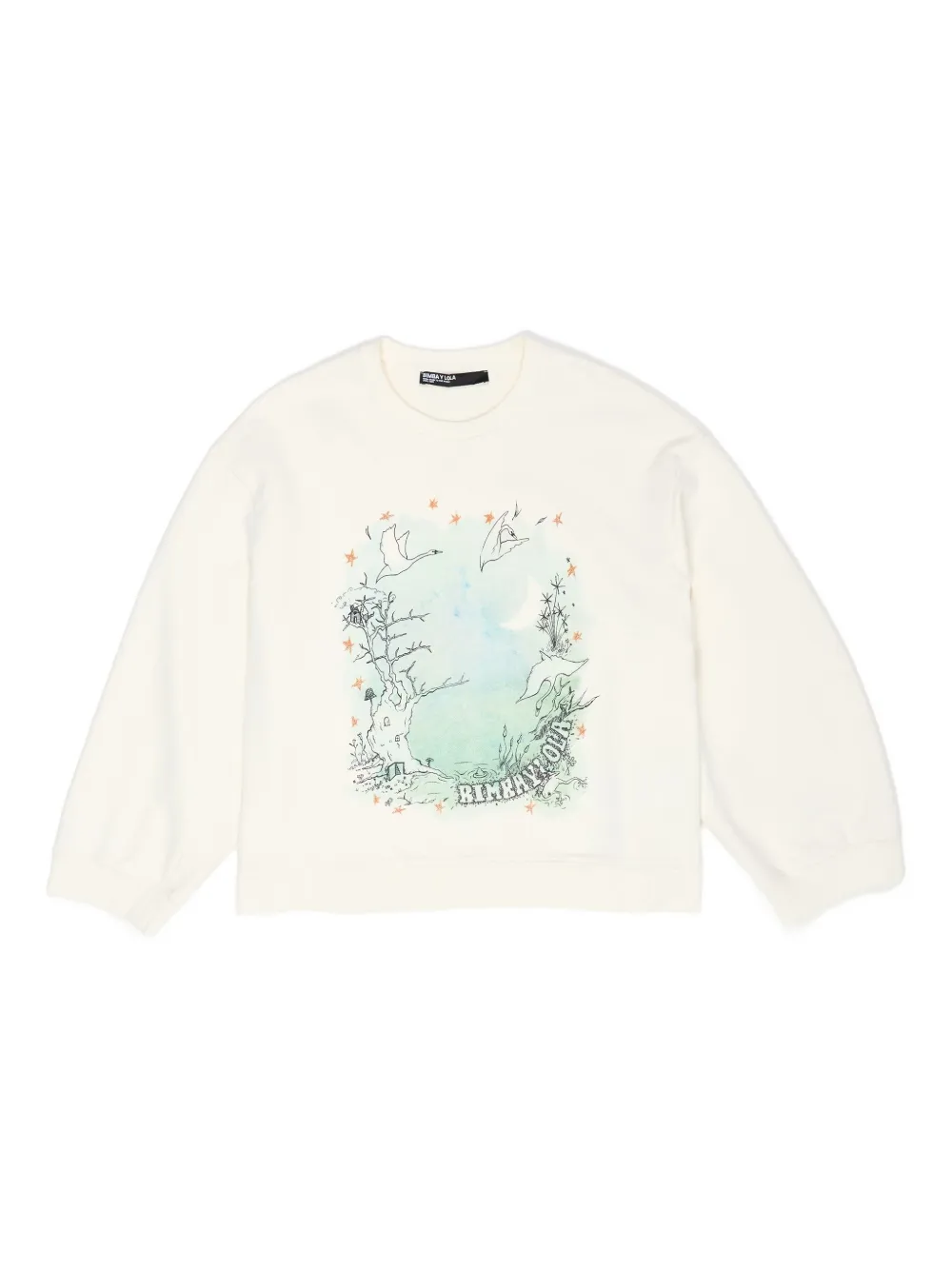 Bimba Y Lola Swan Print Sweatshirt In Neutral