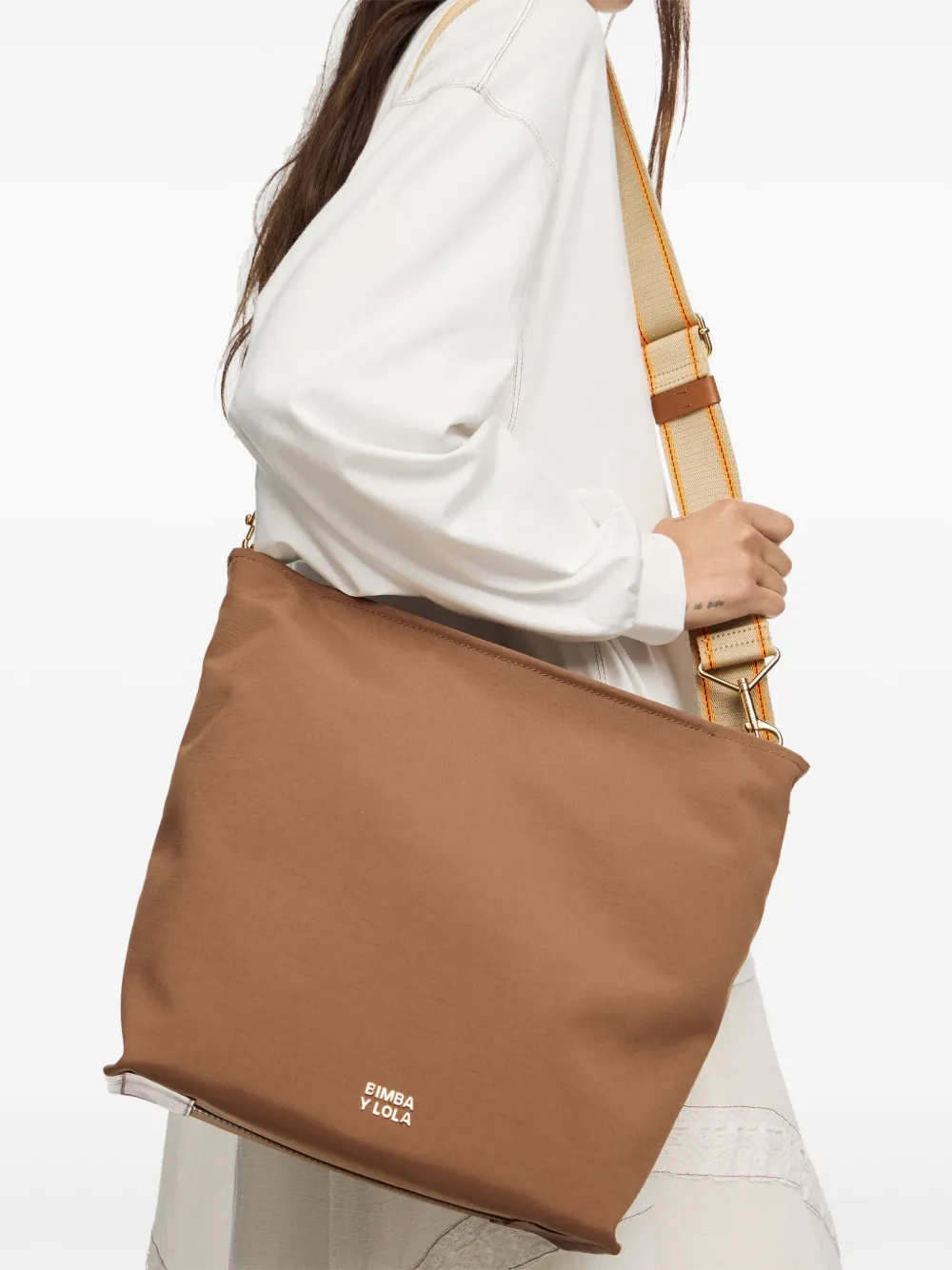 Bimba y Lola Grote Carlino schoudertas - Bruin