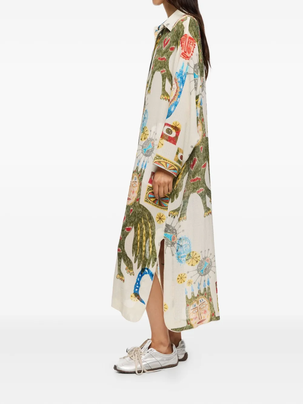 Bimba Y Lola Big Mask Dress In Animal Print