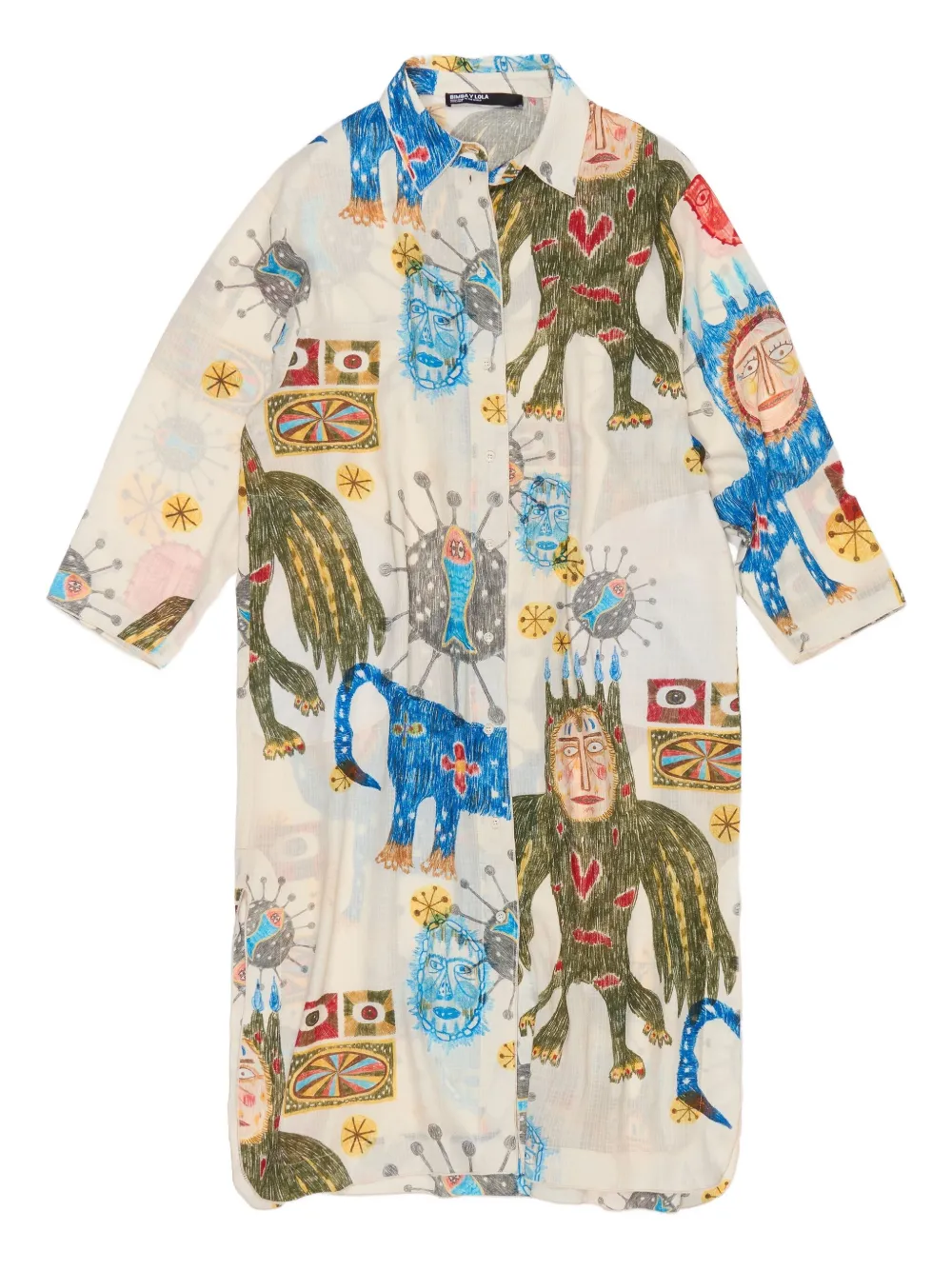 Bimba y Lola Big Mask dress | Neutrals | Image 1
