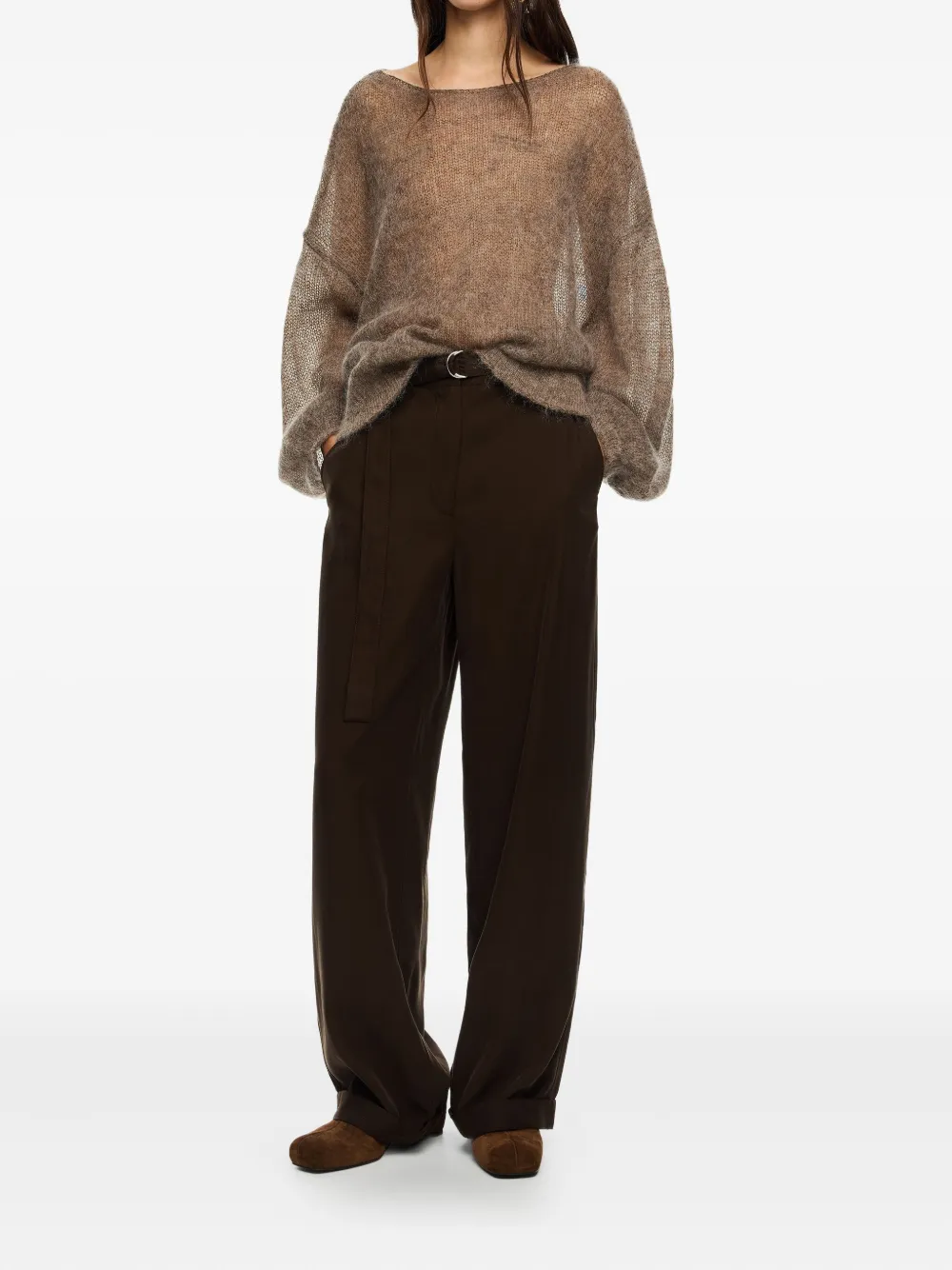 Bimba y Lola Broek met ceintuur - Bruin