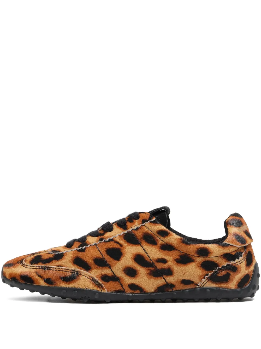 Bimba y Lola leopard-print lace-up sneakers Brown