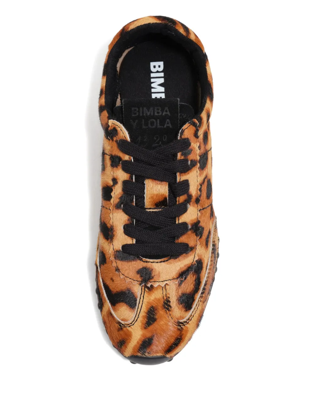 Bimba y Lola leopard-print lace-up sneakers Brown