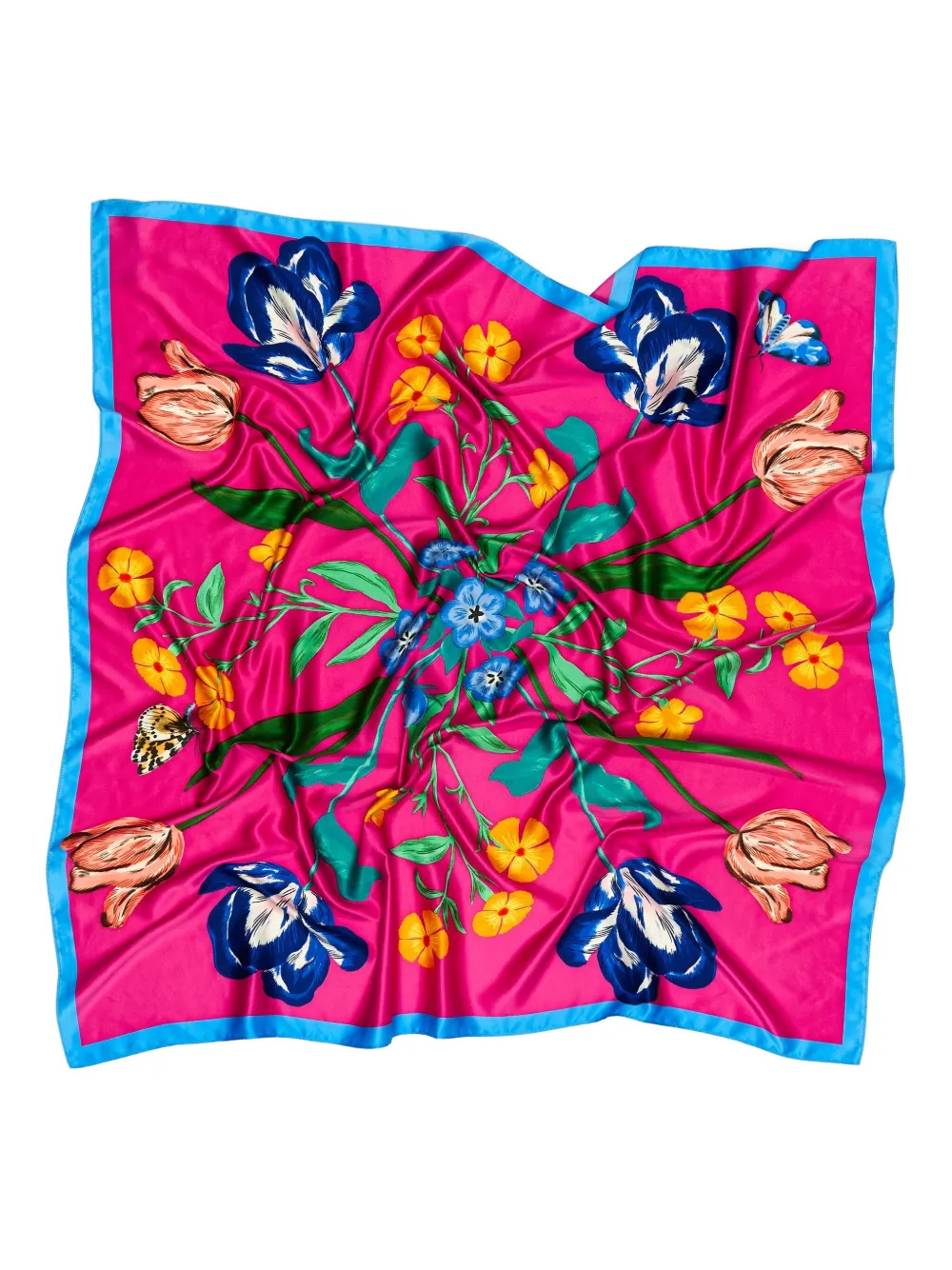 Bimba Y Lola Botanical-flower Scarf In Pink