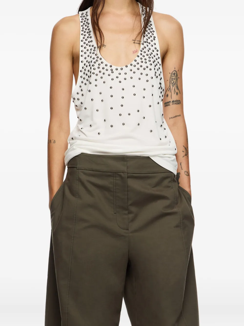 Bimba y Lola studded sleeveless T-shirt | Vests & Tank Tops | Image 2