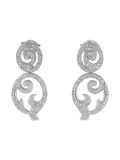 TOUS 18K white gold Swirl diamond earrings - Silver