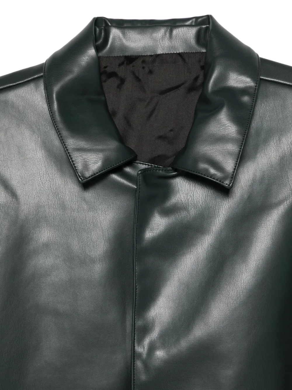 Costumein Leren jack met kraag Groen