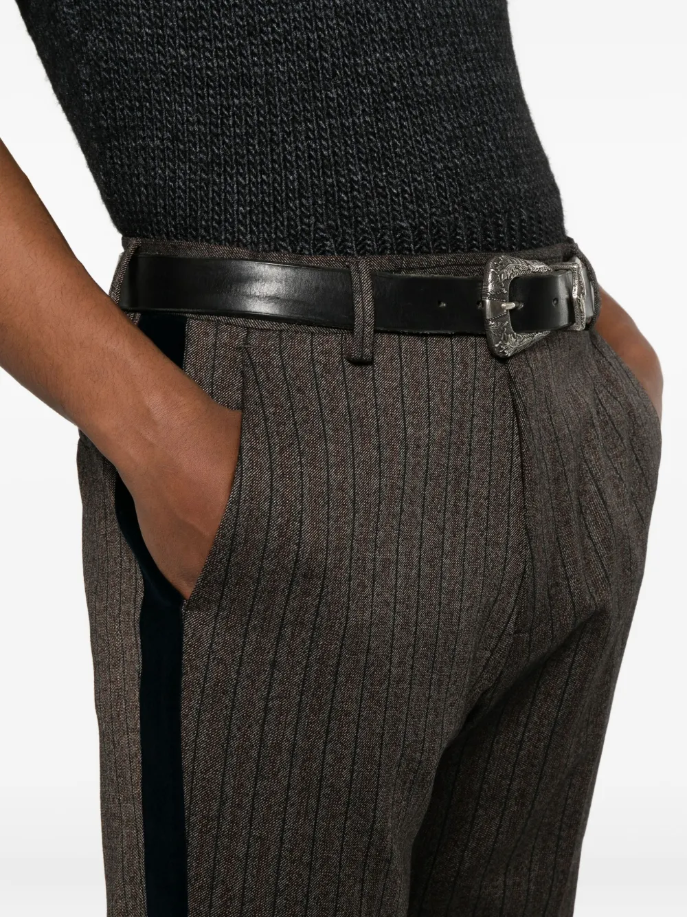 Wales Bonner Broek met krijtstreep Grijs